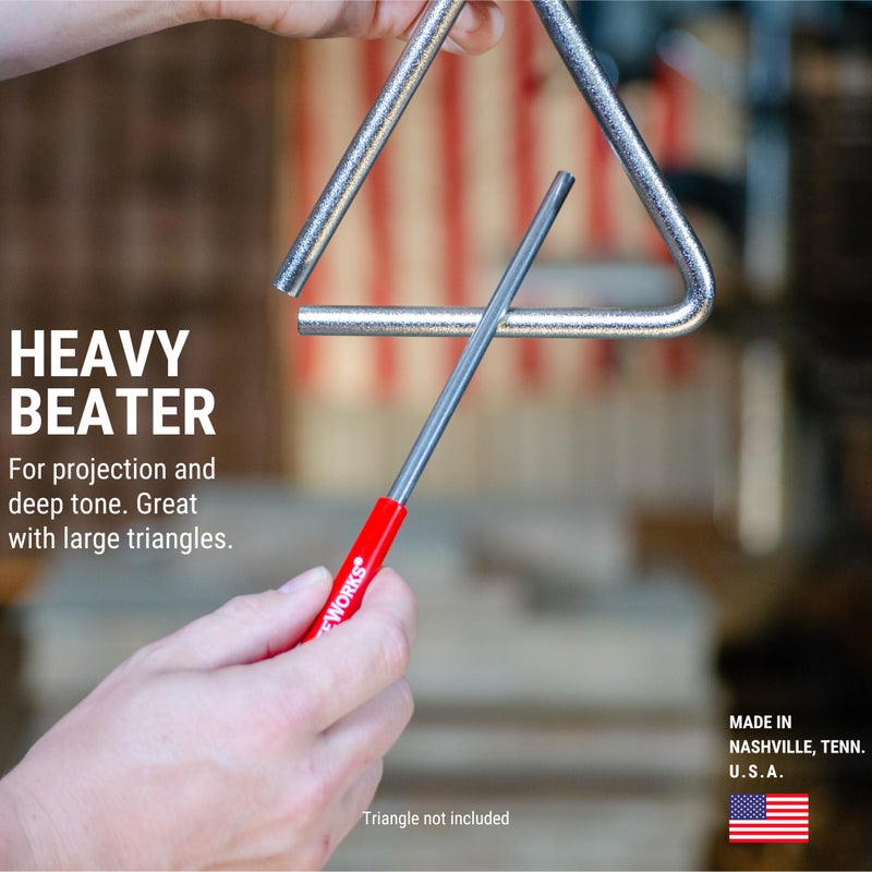 TreeWorks Chimes Triangle Beater â€“ MADE IN USA â€“ Stainless Steel Striker â€“ Professional Percussion Musical Instrument Accessory - Image 2